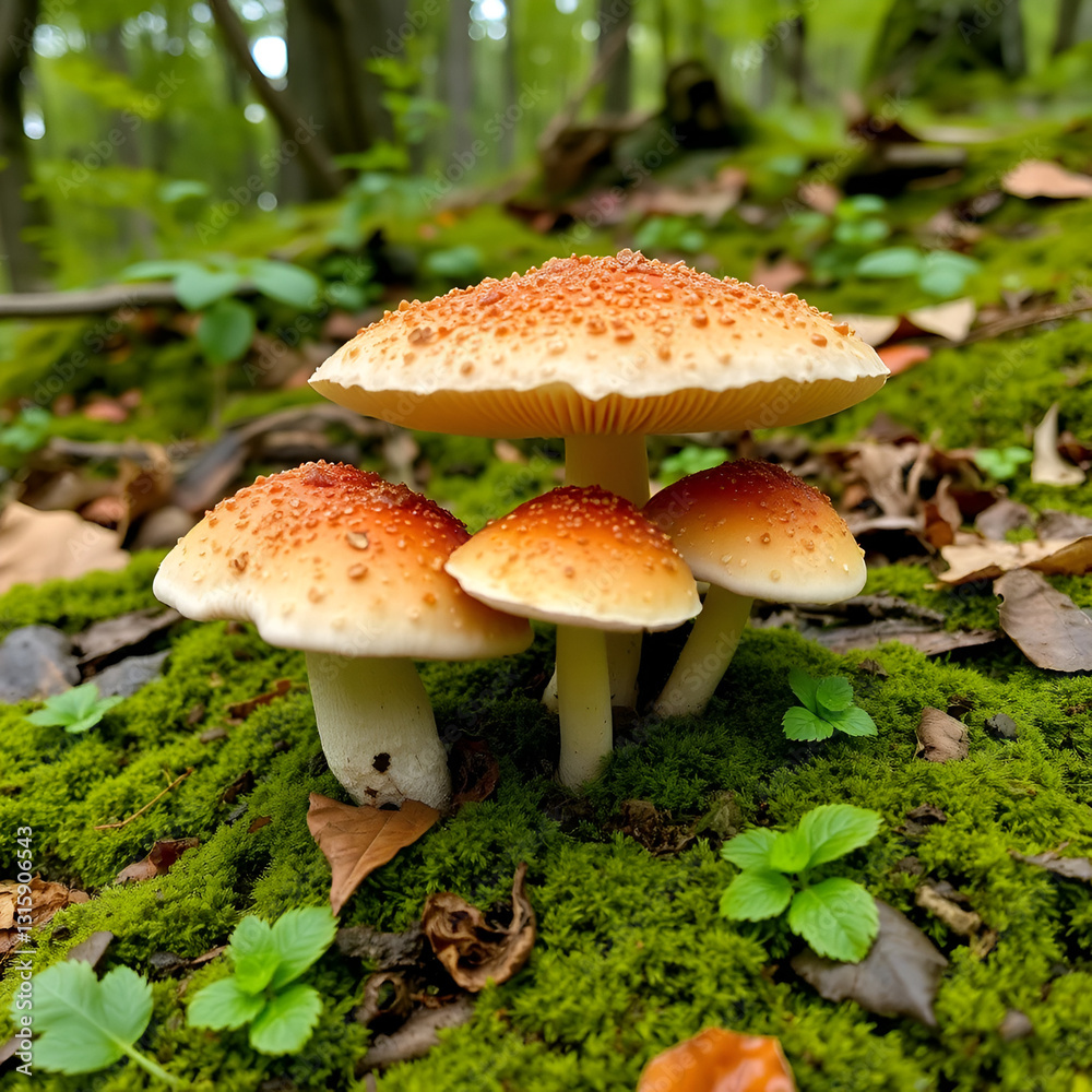 Gyromitra gigas mushrooms grow in the spring forest Gyromitra gigas mushrooms grow in the spring forest
