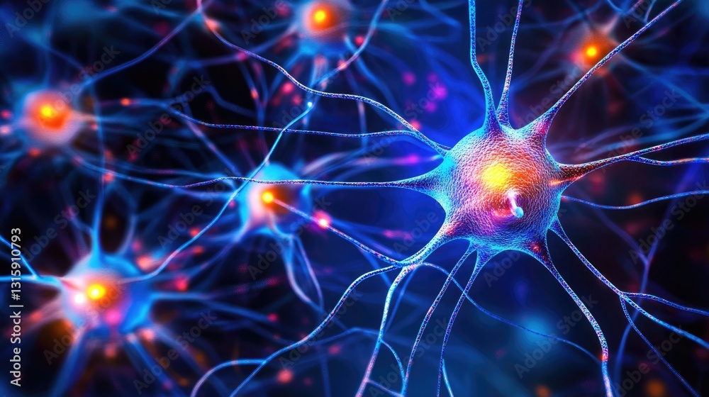 Neural network learning process displayed in D with interconnected nodes. Neural network learning process displayed in D with interconnected nodes.