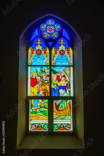 stained glass window in church