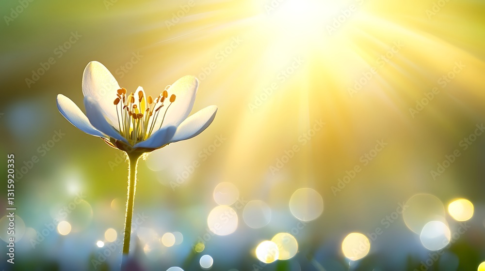 Obraz premium Sunrise flower meadow bloom