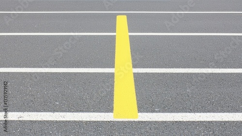 Wallpaper Mural Abstract View of Yellow and White Stripes on Asphalt Surface of a Parking Lot with Clean Lines and Minimalist Design Torontodigital.ca
