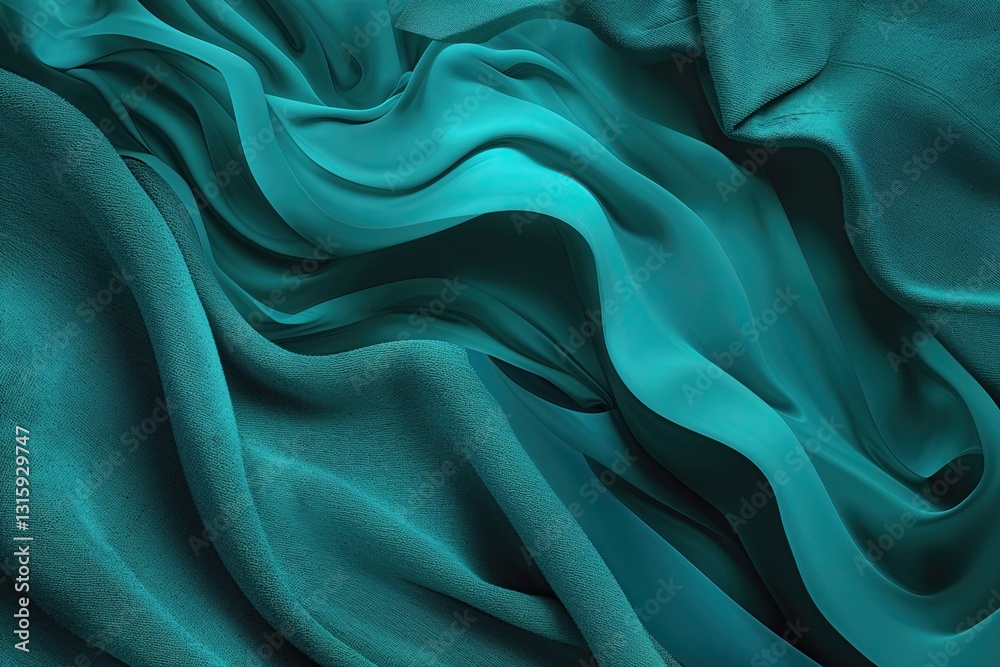 Fototapeta premium Rich Teal Texture Design for Fashion Inspirations and Cultural Events with Modern Gradient Blend