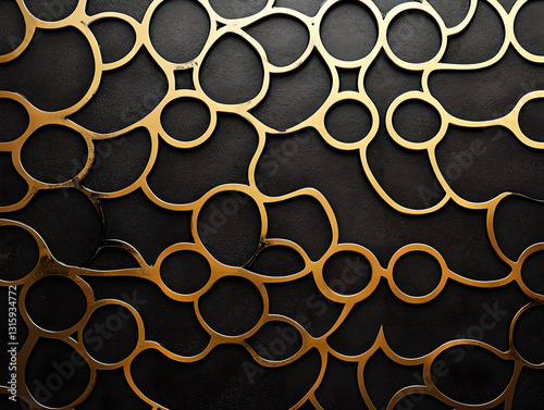 Golden Geometric Pattern
