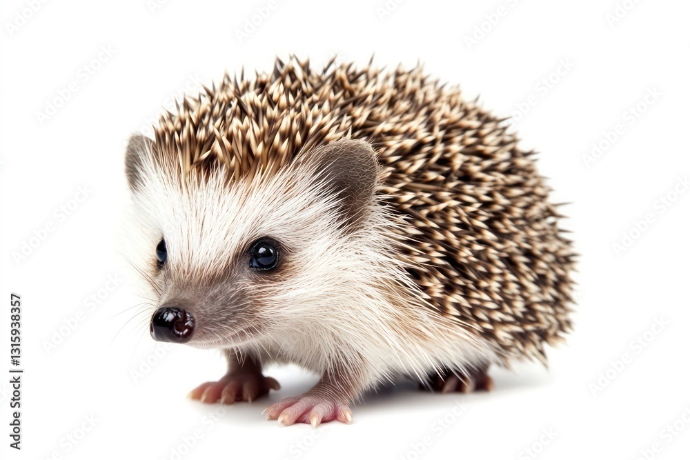 Cute hedgehog with a chubby body standing still, isolated. Cute hedgehog with a chubby body standing still, isolated.