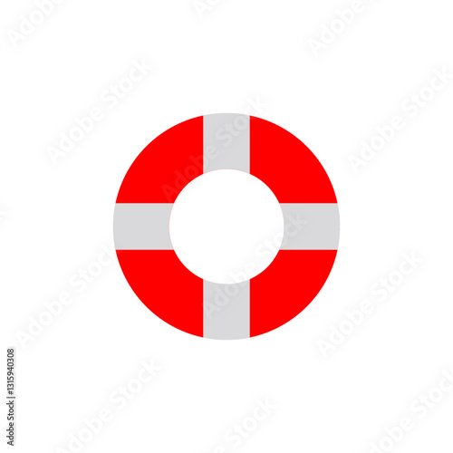Safety tube colored icon