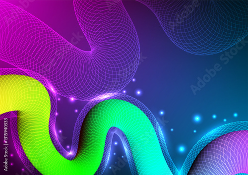 Digital technology wavy background. Wave technology wavy abstract futuristic fluid gradient  concept. Design for abstract futuristic fluid gradient shape  telecoms internet online fiber and wave.