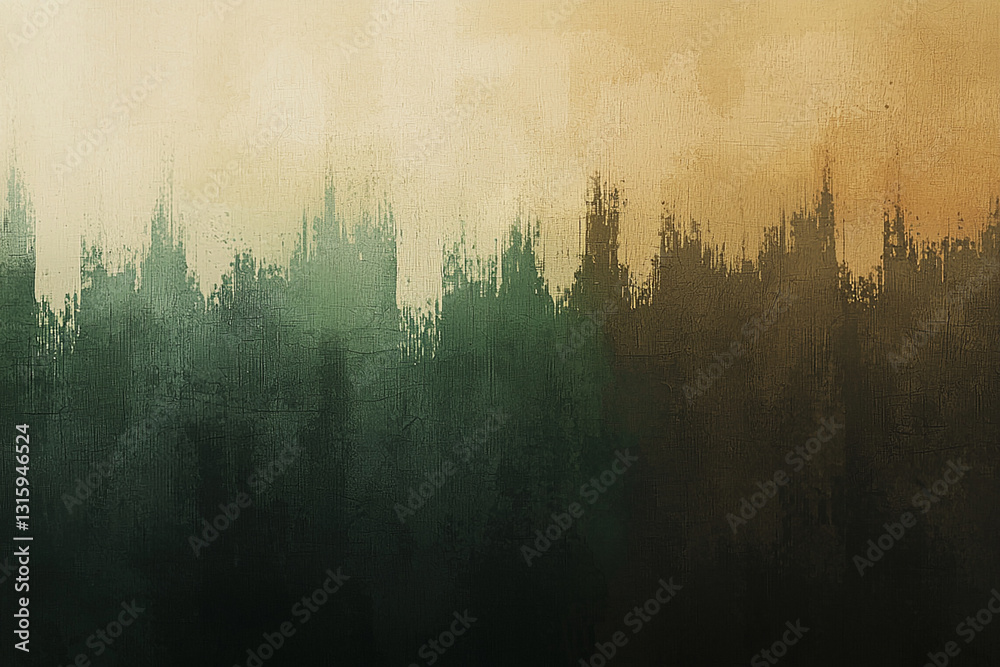Fototapeta premium A calming gradient from forest green to soft earthy