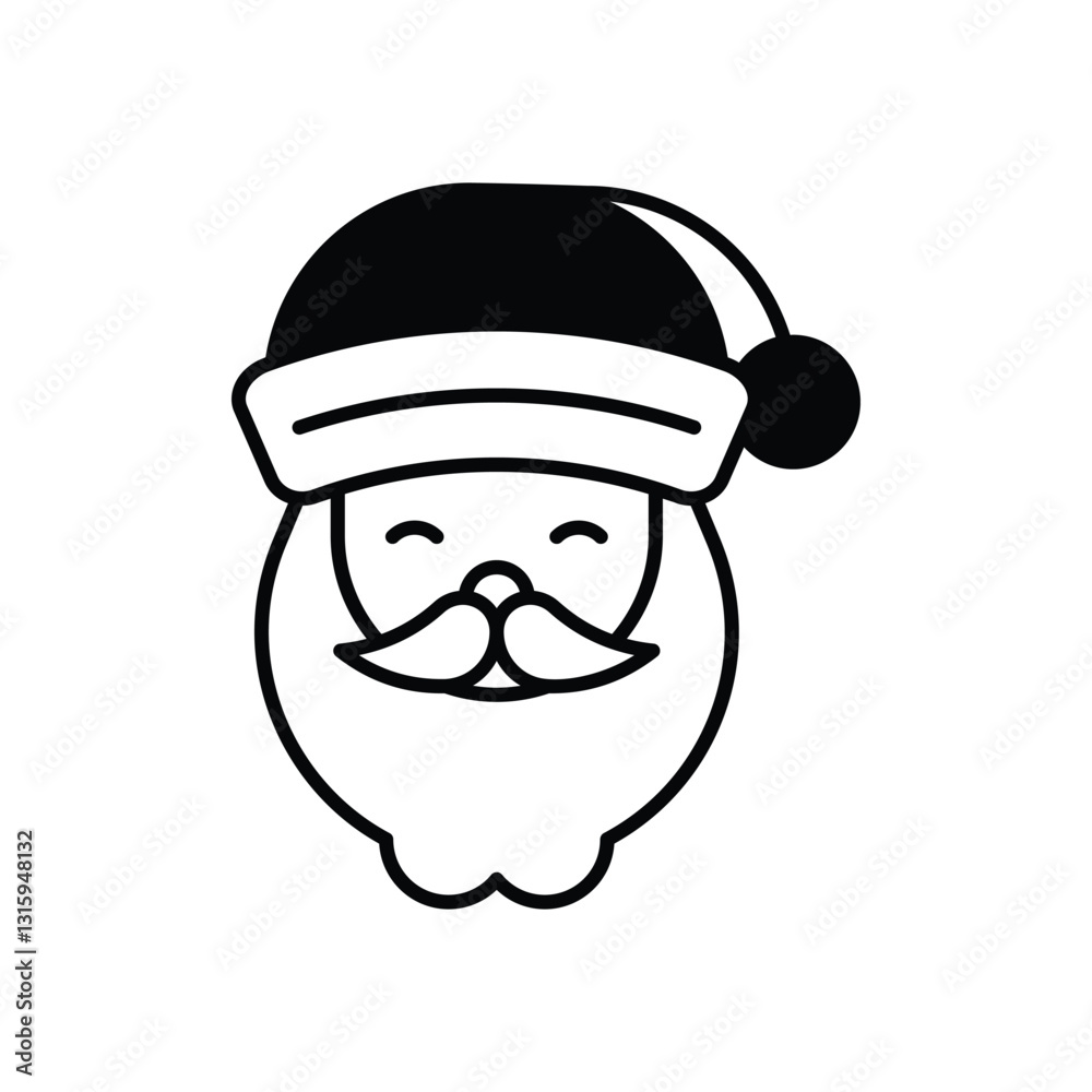 Santa Claus icon isolated on a white background. Vector illustration. Santa Claus icon isolated on a white background. Vector illustration.