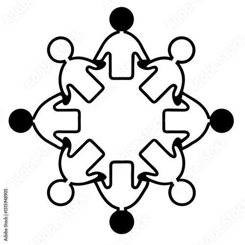 circle of people around the world