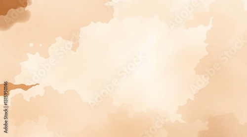 A template background featuring a delicate watercolor painting in natural earth tones, using browns, beiges, and muted colors with translucent washes and fluid brushstrokes-gigapixel-standard v2-6x