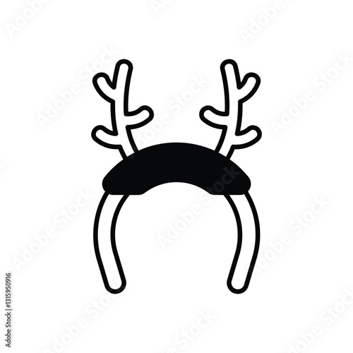 Reindeer Antlers icon isolated on a white background. Vector illustration.