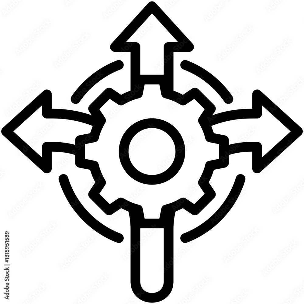 Flexibility Skill Outline Icon Flexibility Skill Outline Icon