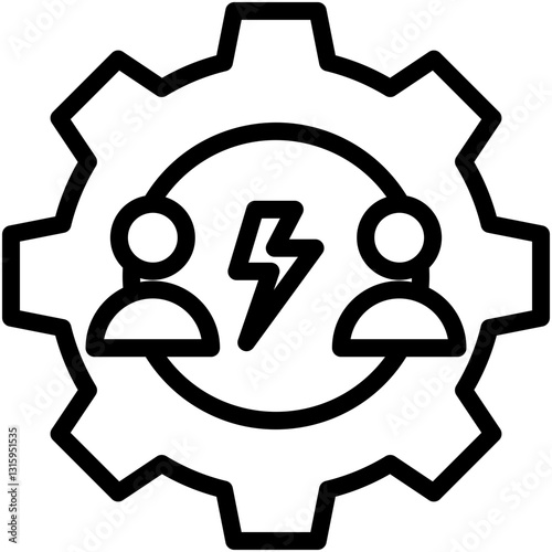 Conflict Management Outline Icon