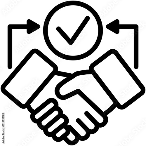 Negotiation Skill Outline Icon