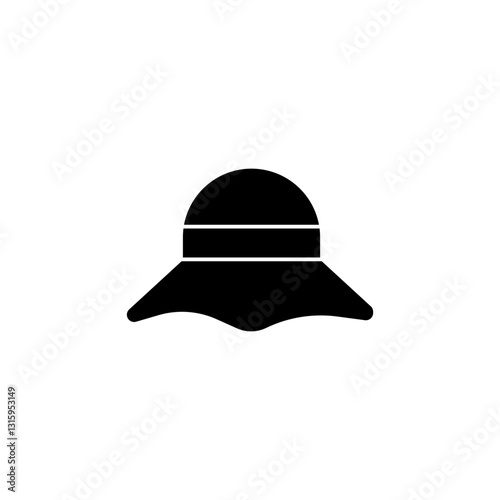 Women hat glyph icon
