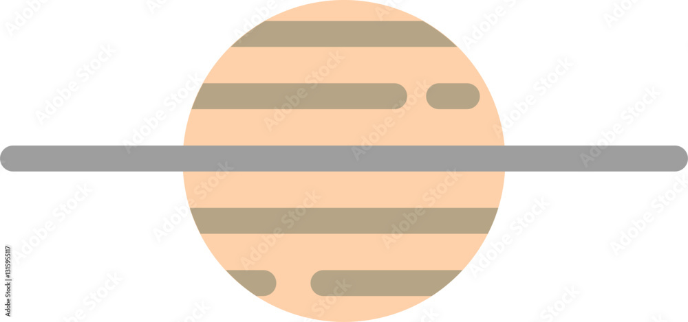 Planet Saturn Playful Illustration Planet Saturn Playful Illustration
