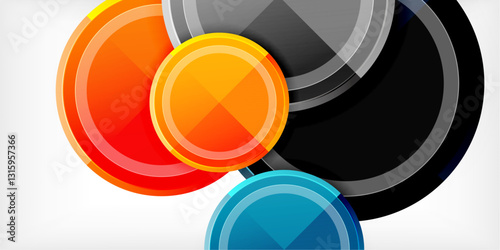 Geometric design abstract background - circles