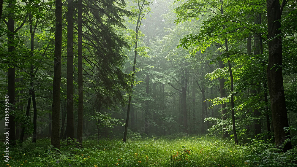 Obraz premium morning in the forest