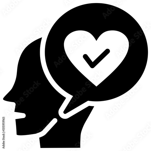 Positive Attitude Glyph Icon