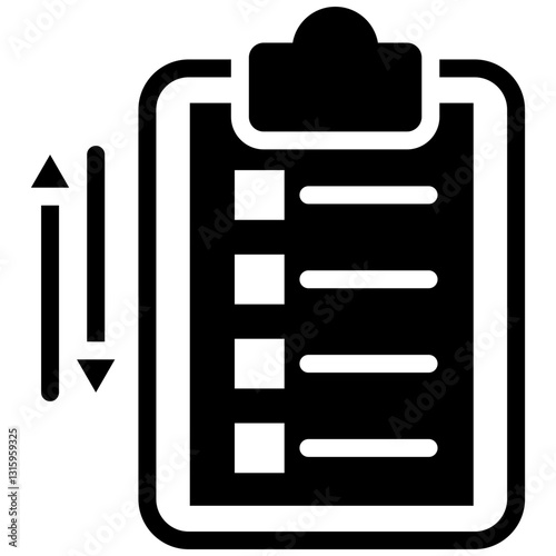 Task Prioritization Glyph Icon