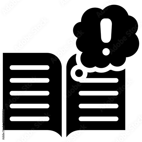 Reading Comprehension Glyph Icon