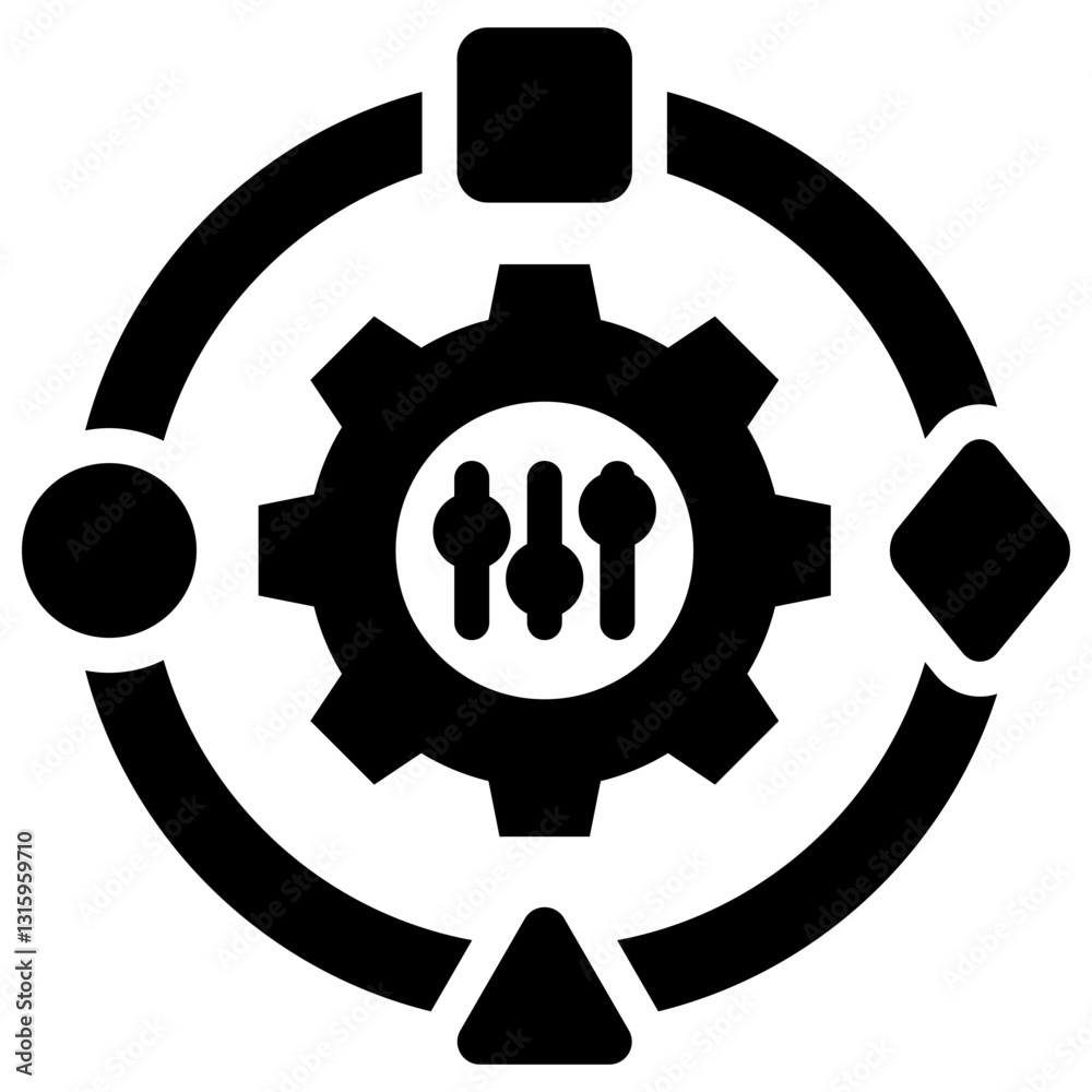 Adaptability Skill Glyph Icon