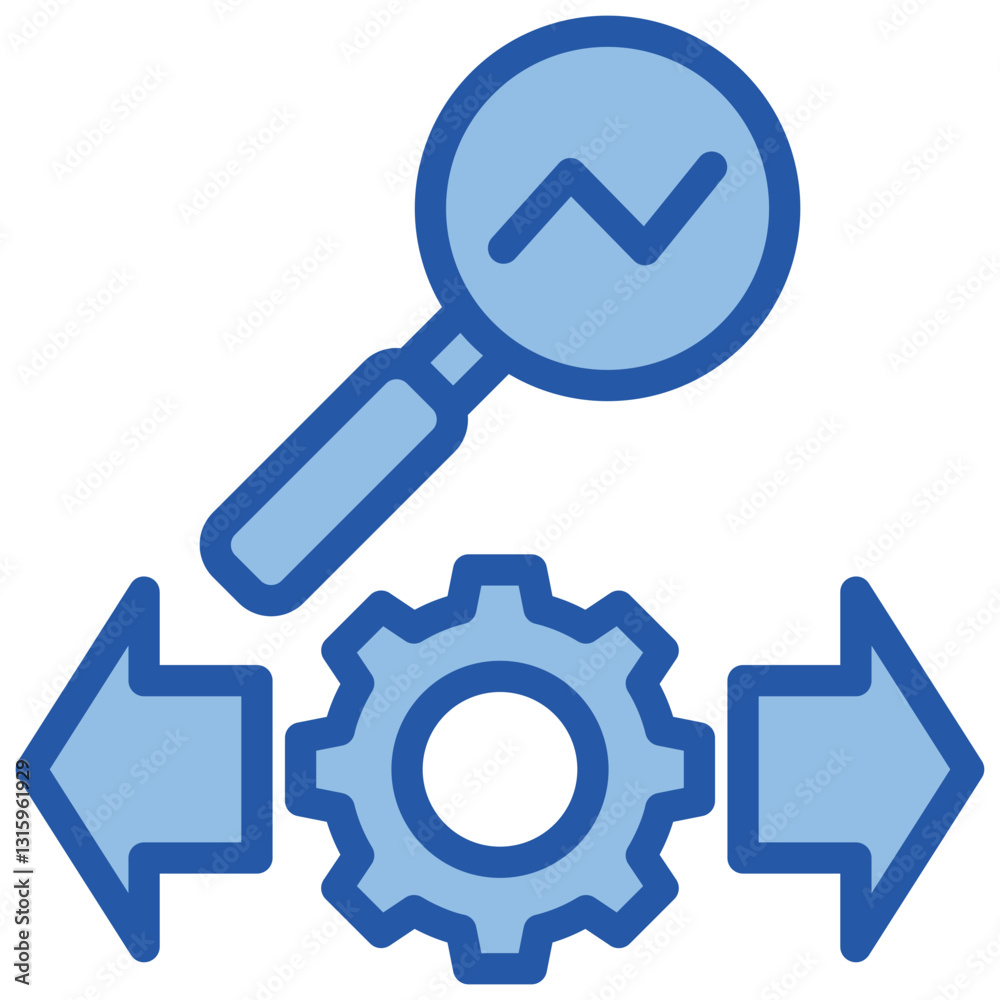 Decision Analysis Blue White Icon Decision Analysis Blue White Icon