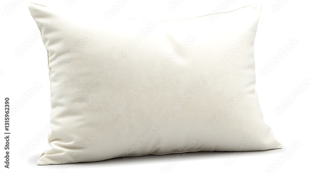 Off-white pillow on white background Off-white pillow on white background