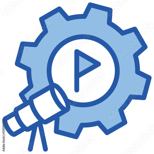 Visioning Blue White Icon