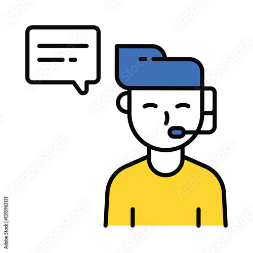 Man vector filled outline icon. EPS 10 file