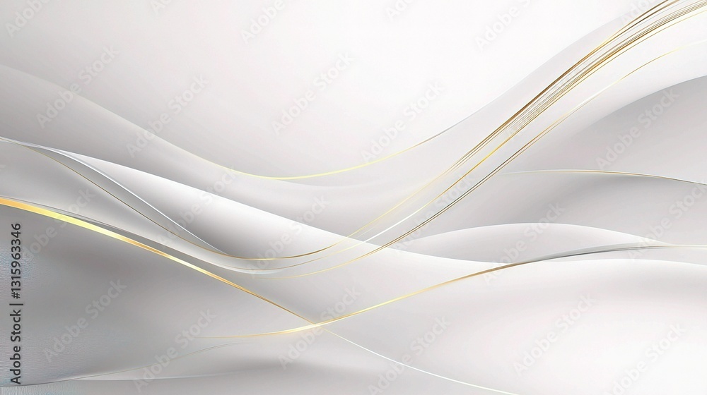 Obraz premium Elegant Abstract Light Silver Background with Flowing Lines and Curves