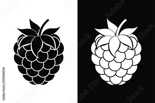 Minimalist Raspberry Vector Healthy & Delicious Design