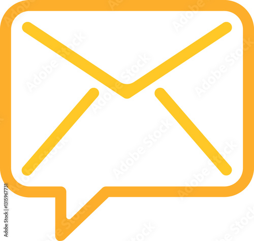 Message newsletter outline  icon 2 colors