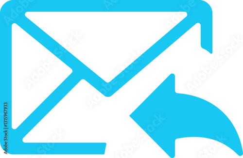 Emails reply in outline icon