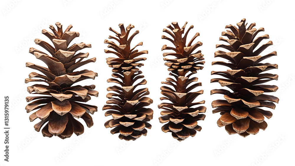 pine cones isolated on white pine cones isolated on white