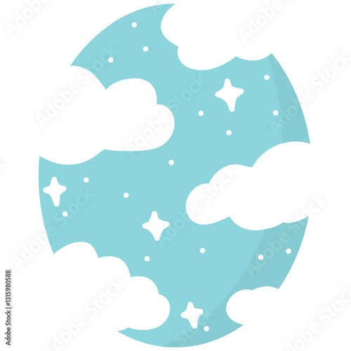Easter Egg cloud pattern Illustration