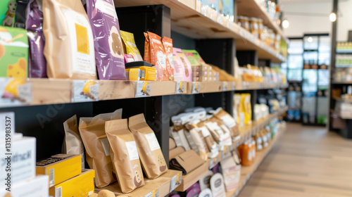 An aesthetically arranged display of pet care products, including grooming brushes, treats, and toys, emphasizing responsible pet ownership.