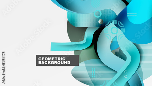 Abstract liquid shapes and lines background