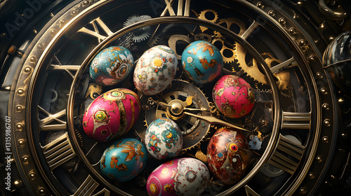 Wallpaper Mural easter, egg, eggs, spring, holiday, decoration, food, celebration, color, colorful, basket, pink, candy, yellow, tradition, colored, green, seasonal, traditional, season, symbol, closeup, easter eggs, Torontodigital.ca