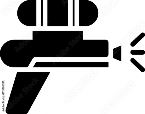 Futuristic Energy Weapon Icon Representing Sci-Fi and Advanced Technology