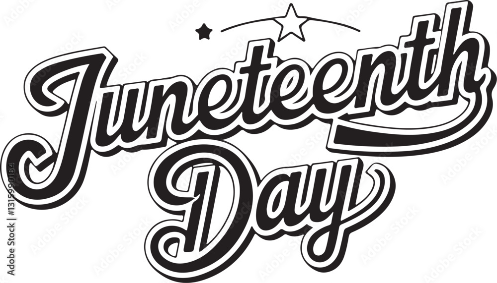 Fototapeta premium Juneteenth day t-shirt design