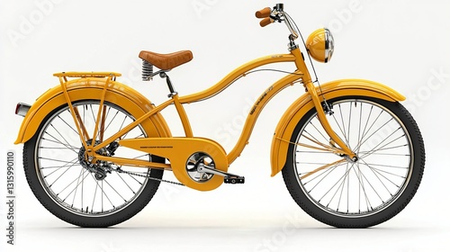 High Resolution Image of Stylish Yellow Bike for Rental Services and Promotions