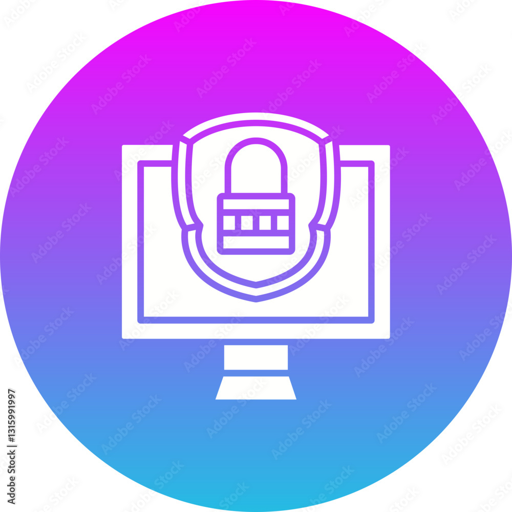 Computer security Icon Computer security Icon