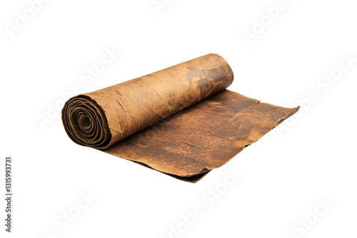 Detailed view of old brown paper with subtle corrugation and speckled imperfections