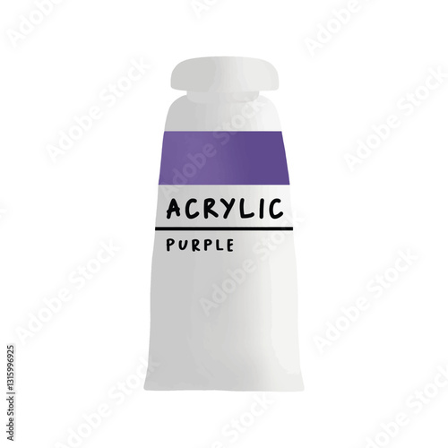 Purple Acrylic Illustration Icon Single