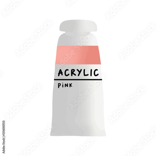 Pink Acrylic Illustration Icon Single