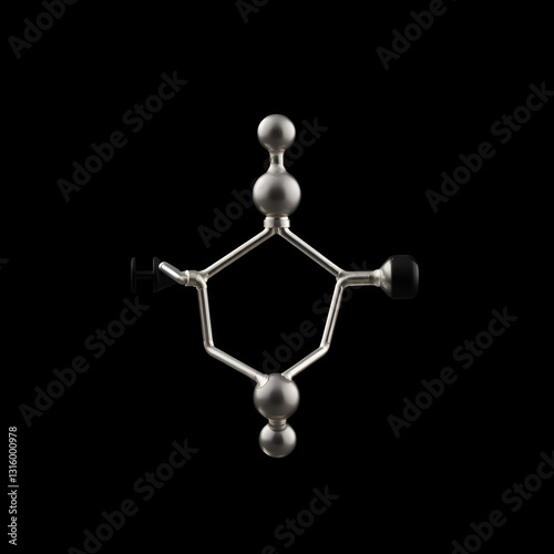 Tributyltin hydride molecule. Organotin reagent, used in organic synthesis. Skeletal formula.