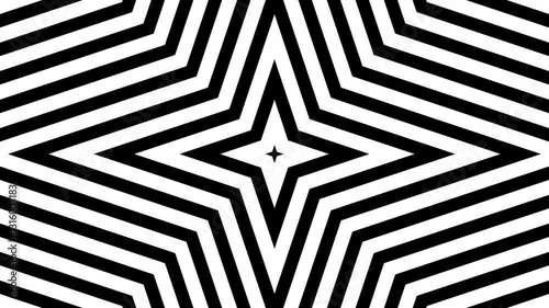 Looping Hypnotic Animation of diamond star
