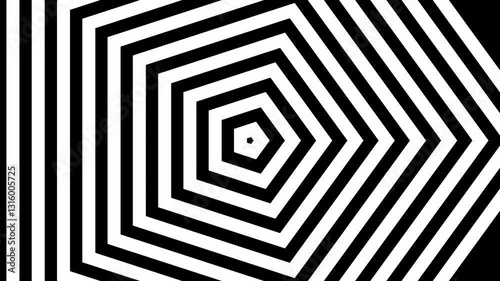 Looping Hypnotic Animation of pentagon