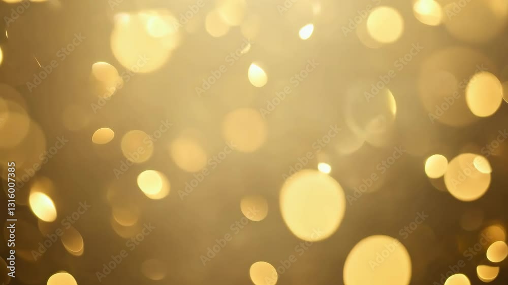 Shimmering Gold Background with Festive Bokeh Lights for Celebrations